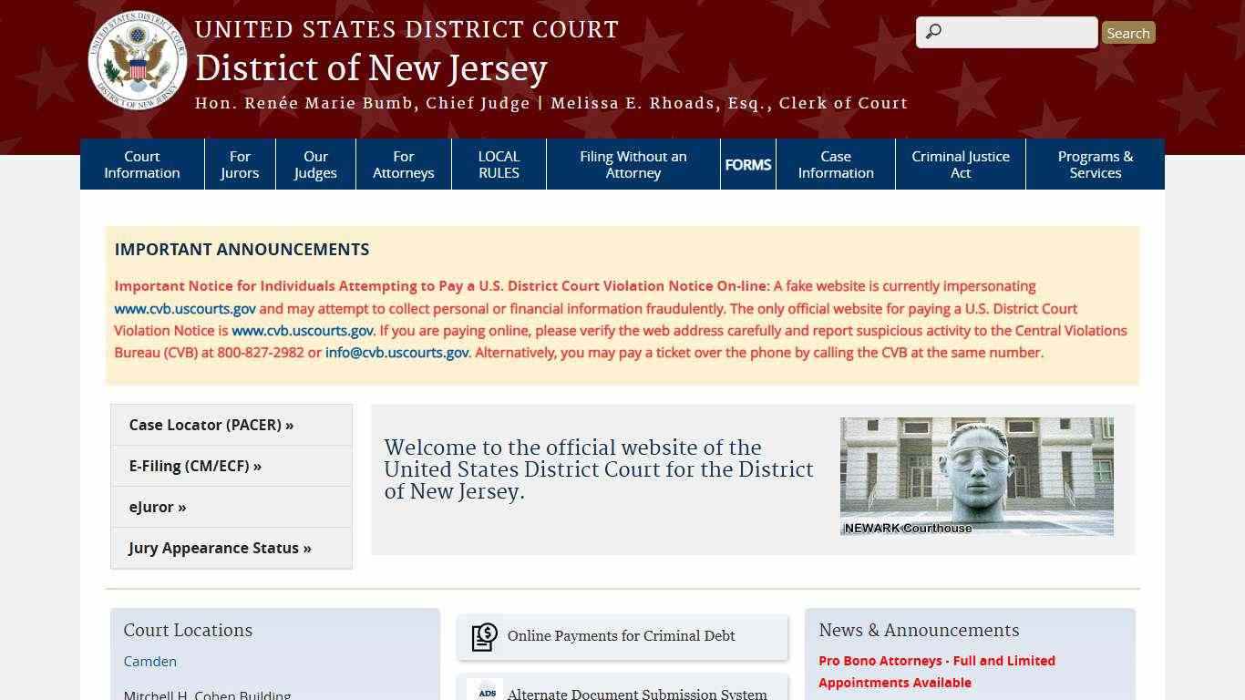 District of New Jersey | United States District Court